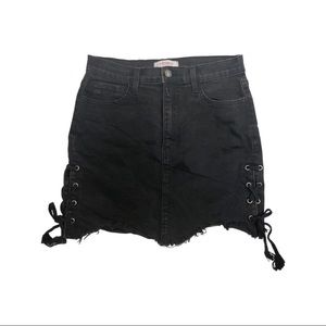 Black Denim Skirt